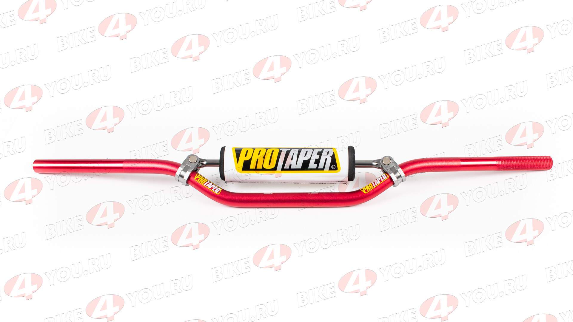 Руль 22мм №1 с перекладиной+защита красный