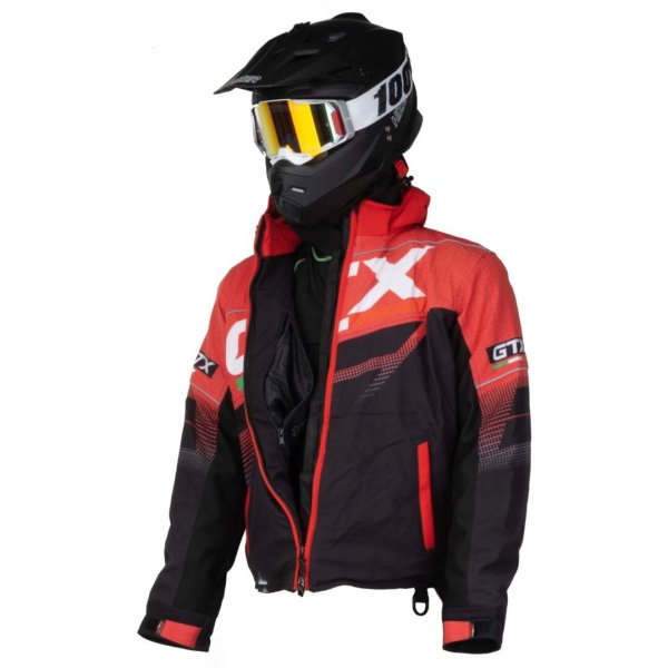 Куртка для снегохода GTX #2 black-red (текстиль) (L)