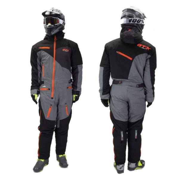 Комбинезон для снегохода GTX #3 black-orange (текстиль) (XXL)