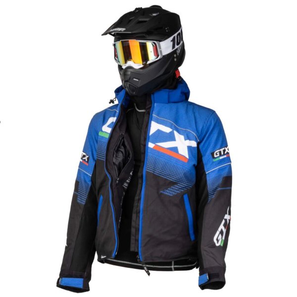 Куртка для снегохода GTX #1 black-blue (текстиль) (M)
