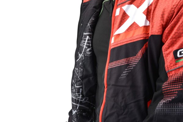 Куртка для снегохода GTX #2 black-red (текстиль) (L)