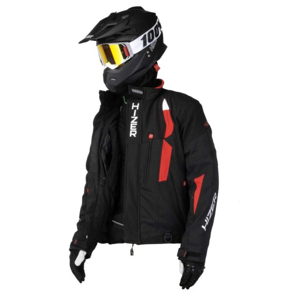 Куртка для снегохода HIZER #1 black-red (текстиль) (S)