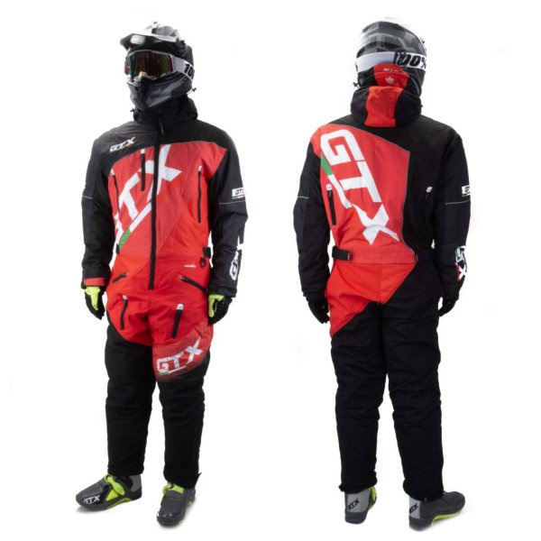 Комбинезон для снегохода GTX #2 black-red (текстиль) (XL)